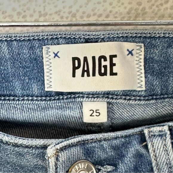 Paige Cindy Straight Leg Raw Hem Cropped Jeans | 26 - Picture 7 of 9